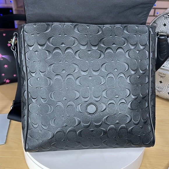 💥COACH - Houston Map Bag In Signature Leather - S0647 - Picture 3 of 14